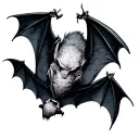 bats flying tattoo design idea