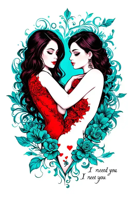 love, beautiful, love declaration, sexy, erotic, i need you tattoo design idea