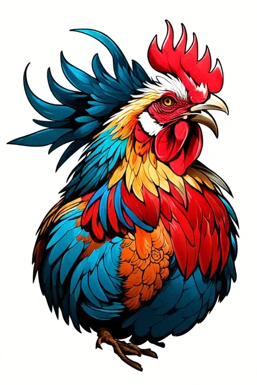 game-cock tattoo design idea