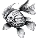 Koi Fish Skeleton tattoo design idea