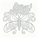 butterfly as a symbol of coming out keith haring type tattoo design idea