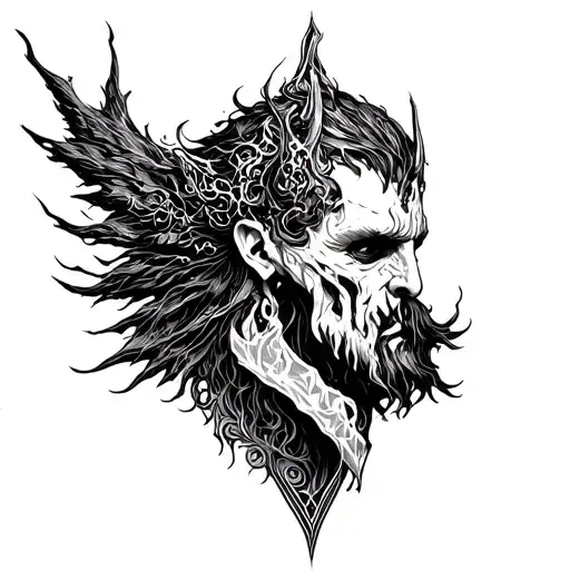 Hades God tattoo design idea