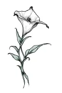 calla lilly vine wrapping tattoo design idea