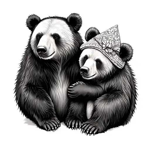 Mother Daughter Bear Tattoo inspired tattoo design idea