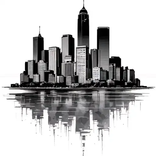 Detroit skyline tattoo tattoo design idea