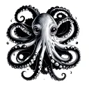 Feminine Octopus tattoo design idea