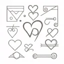 initials and heart themed tattoo tattoo design idea