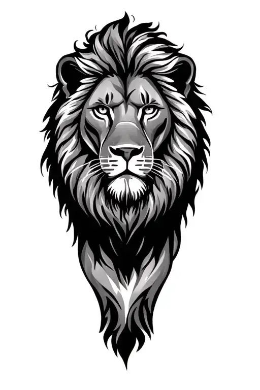 lion of judah tattoo design idea