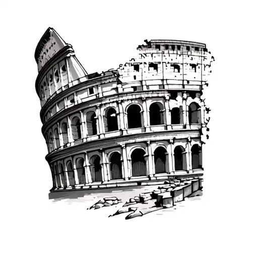 colosseum tattoo design idea
