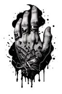 i want to write Built from the wreckage on the back of my hand with some small artistry design tattoo design idea