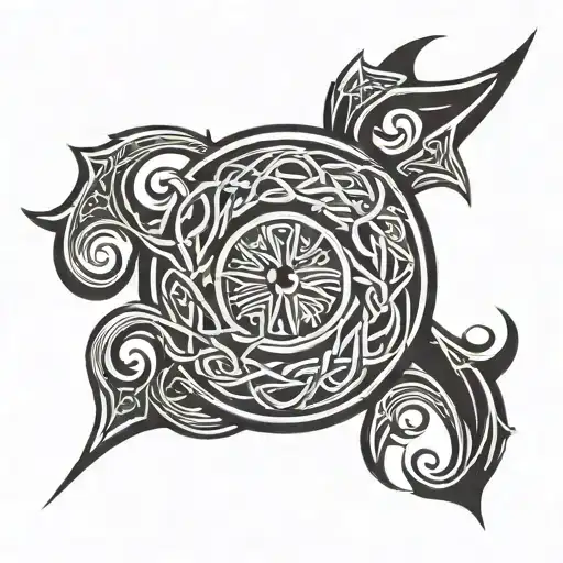 male celtic tribal sun tattoo tattoo design idea