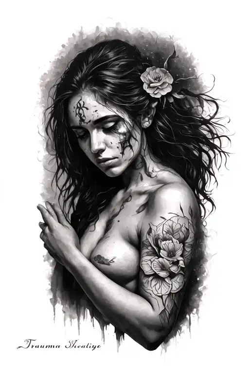 Trauma, healing, hope, struggle, strength tattoo design idea