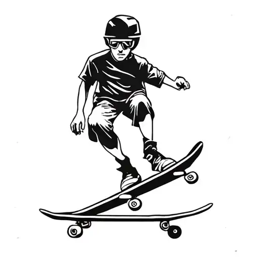 skate board with Bailey on it tattoo design idea