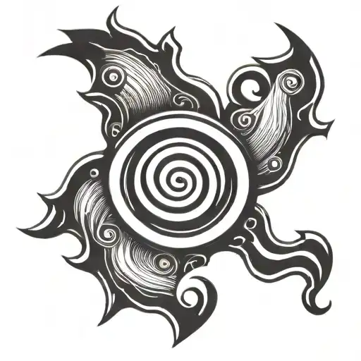 Naruto uzumaki symbol integrated tattoo design idea