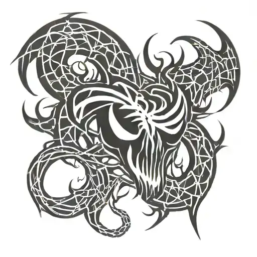 Venom Symbol in your chest From Spiderman 2 game tattoo design idea