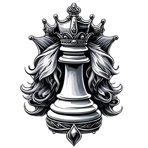 king chess piece tattoo design idea