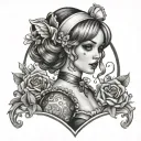 sissy maid tattoo design idea