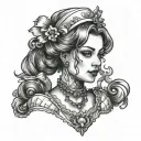 sissy maid tattoo design idea