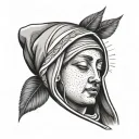 crying Virgin Mary hand tattoo tattoo design idea