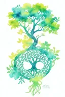 Celtic tree of life colour tattoo tattoo design idea