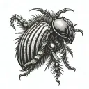 beetlejuice beetle tattoo design idea