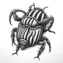 beetlejuice beetle tattoo design idea