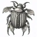 beetlejuice beetle tattoo design idea