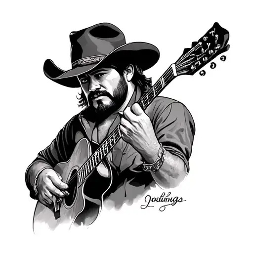 Waylon Jennings tattoo design idea