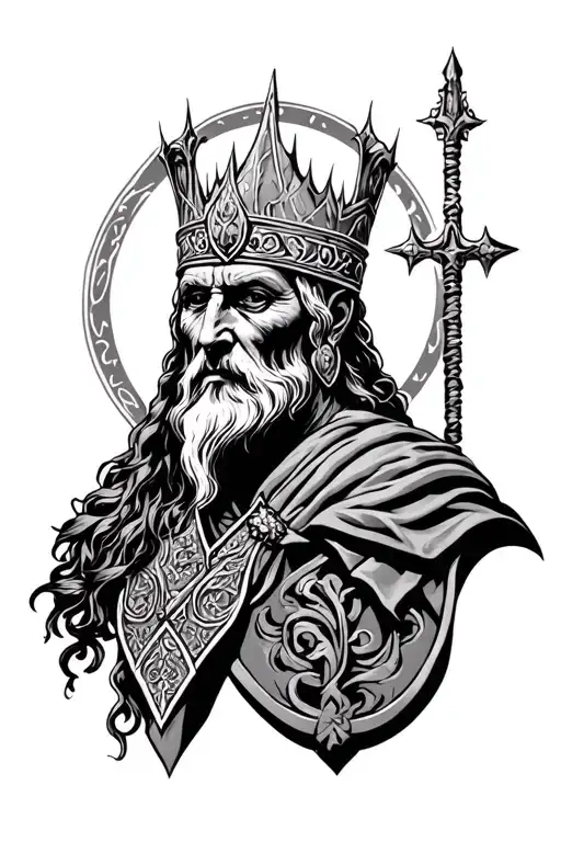 king Baldwin iv leper king tattoo design idea