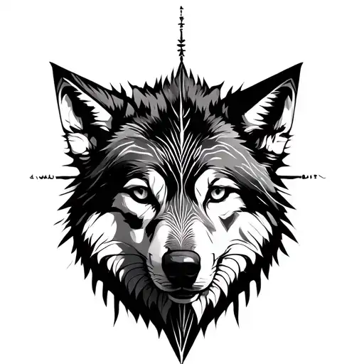 black and white wolf / faith over fear tomorrow because tattoo design idea