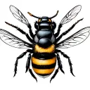 killer bee flash tattoo design idea