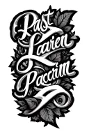 "Pacariem" Last name tattoo design idea