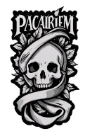 "Pacariem" Last name tattoo design idea
