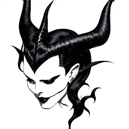 Maleficent tattoo design idea