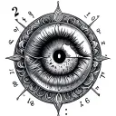 Numerology tattoo design idea