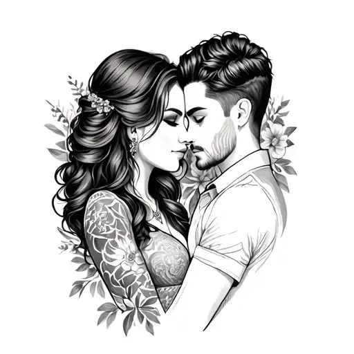 Couples Matching tattoo design idea
