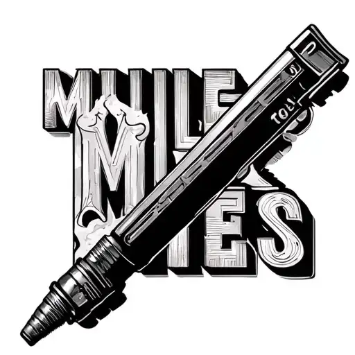 "MILES" abc blocks tattoo design idea
