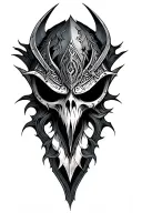 dark souls style art tattoo design idea