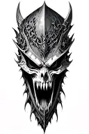 dark souls style art tattoo design idea