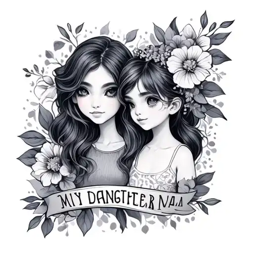 Tatto based on my Daughter and Son's name tattoo design idea