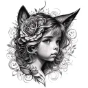 Tatto based on my Daughter and Son's name tattoo design idea