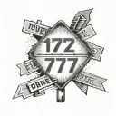 A tattoo featuring a street sign with the word 'forever' and the number 17 tattoo design idea