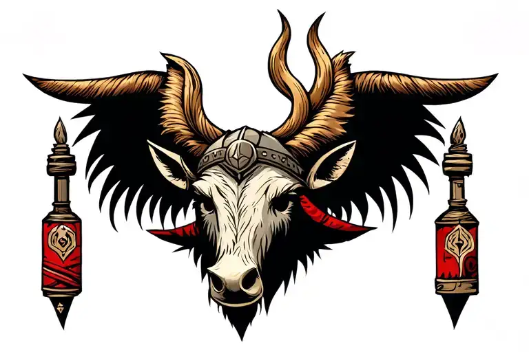 Wikinger wild things tattoo design idea