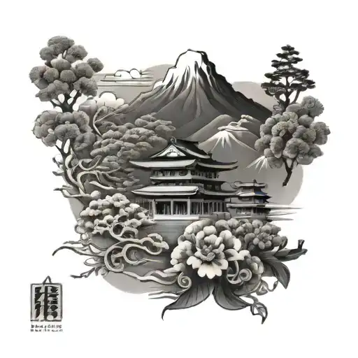 Japan, Peru and Bolivia tattoo design idea