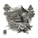 Japan, Peru and Bolivia tattoo design idea