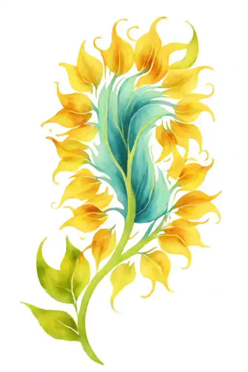 spiral sunflower "spiral out keep going" tattoo design idea