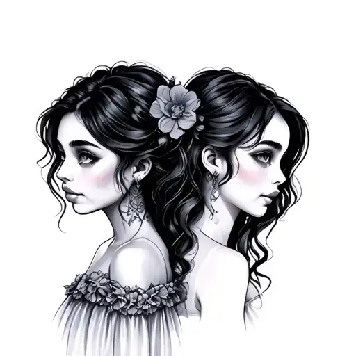 3 Daughters tattoo design idea