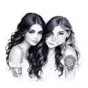 3 Daughters tattoo design idea