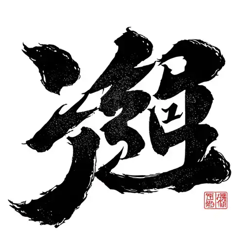 family chinese kanji symbol integrated tattoo design idea