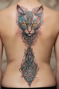 cat Witcher tattoo design idea